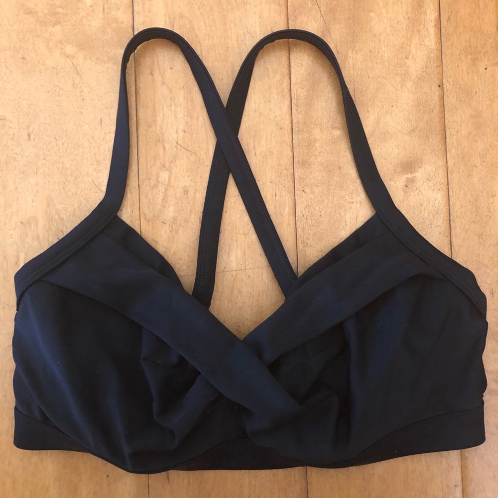 Athleta black twist bikini top 32D/DD